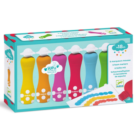 Vârsta - Set Markere rotunde pentru bebe Djeco, 1-2 ani +
