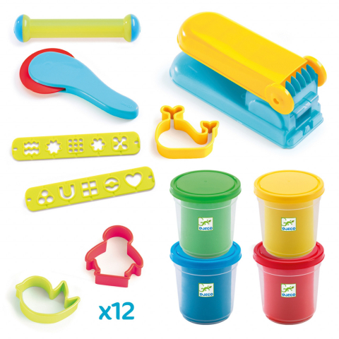 Set modelaj cu plastilina Djeco, culori de baza, 1-2 ani + [2]