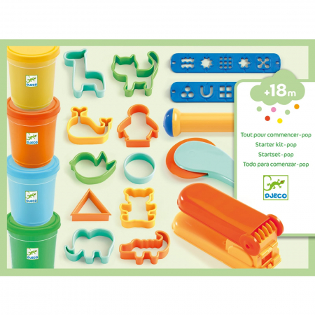 Gradinita si scoala - Set modelaj cu plastilina Djeco, culori Pop, 1-2 ani +