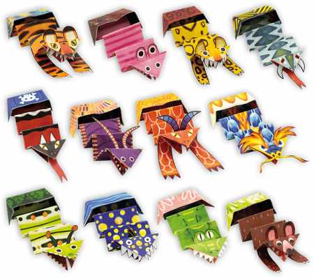 Set Origami incepatori - Origami saltareti - Surpriza!, Ludattica, +6 ani [1]