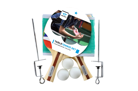 Jucarii de exterior - Set palete de tenis de masa cu fileu si 3 mingii