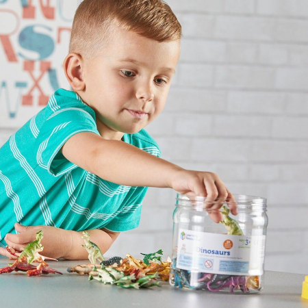 Set pentru sortat - Dinozauri jucausi (60 piese), Learning Resources, 2-3 ani + [5]