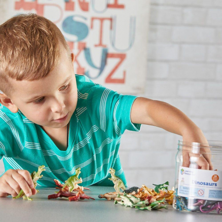 Set pentru sortat - Dinozauri jucausi (60 piese), Learning Resources, 2-3 ani + [4]