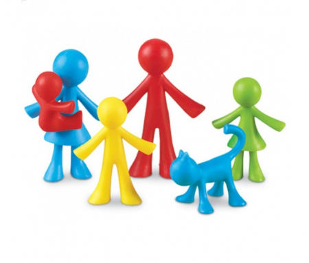 Jocuri matematica - Set pentru sortat si numarat - Familia mea, Learning Resources, 2-3 ani +