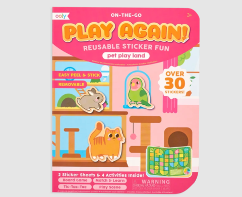 Gradinita si scoala - Set planse si jocuri cu abtibilduri repozitionabile - Animale prietenoase