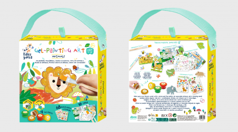 Set portabil de pictura cu gel Haku Yoka - Animale [2]