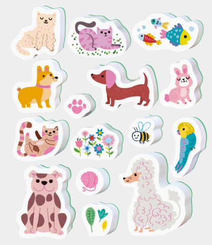 Set portabil de stampile Haku Yoka - Animalutele mele dragi [4]