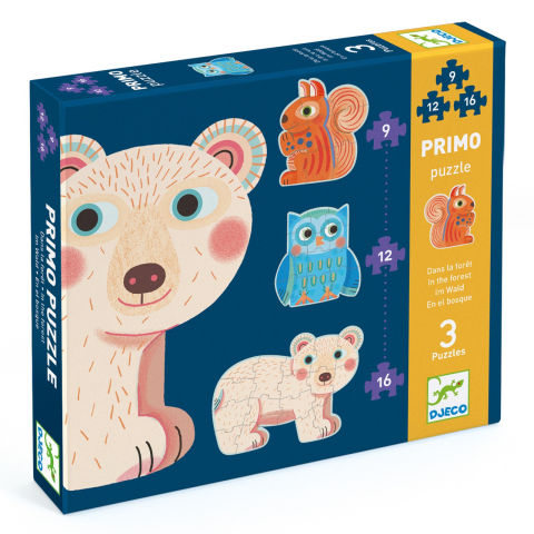 Vârsta - Set Puzzle-uri evolutive Djeco animale, 1-2 ani +