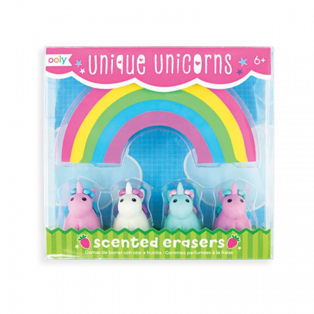 Vârsta - Set Radiere parfumate, Unicorni si Curcubeu, Ooly, +6 ani