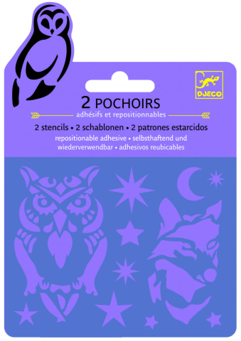 Set sabloane Djeco, Noapte, 4-5 ani + [1]