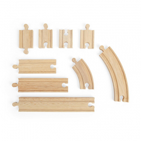 Jucarii baieti - Set sine drepte si curbe (24 piese), BIGJIGS Toys, 2-3 ani +
