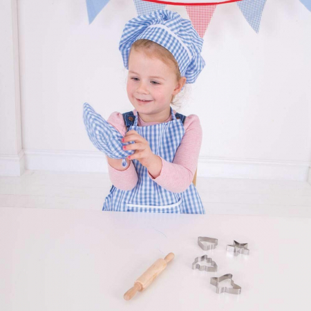 Set sortulet si accesorii - Albastru, BIGJIGS Toys, 2-3 ani + [1]