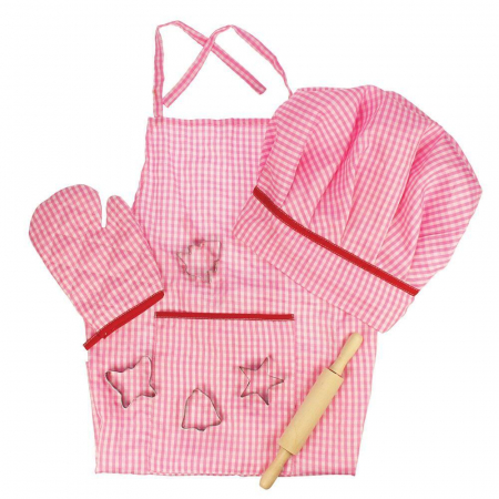 Jocuri de rol - Set sortulet si accesorii roz, BIGJIGS Toys, 2-3 ani +