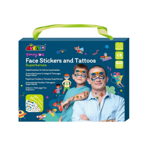 Jocuri creative - Set stickere si tatuaje pentru fata ,   Super eroi
