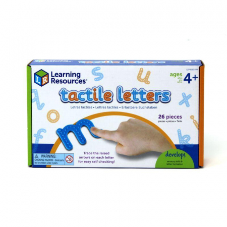 Jocuri litere si cifre - Set tactil - Litere, Learning Resources, 4-5 ani +