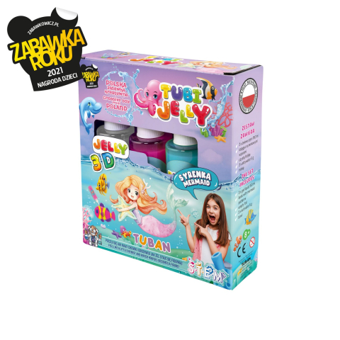 Jucarii si jocuri copii - SET TUBI JELLY (gel modelator) cu 3 culori, SIRENA