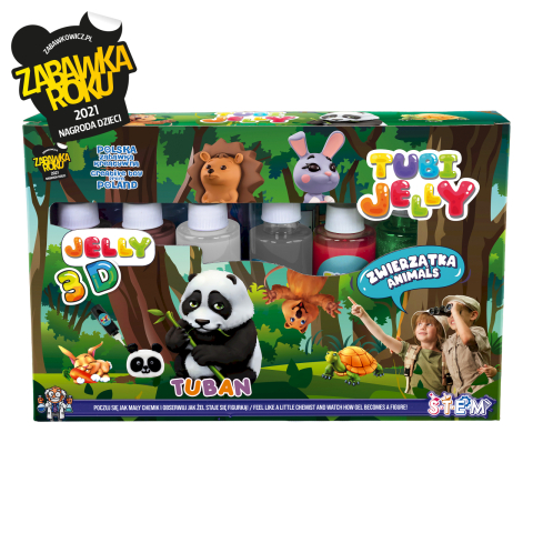 SET TUBI JELLY (gel modelator) cu 6 culori, ANIMALE [1]