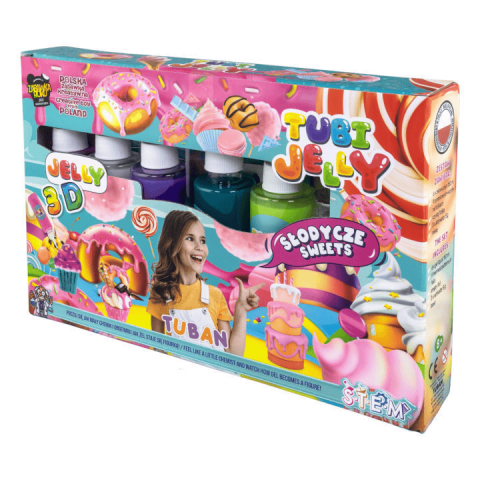 Jucarii si jocuri copii - SET TUBI JELLY (gel modelator) cu 6 culori, DULCIURI