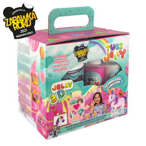 SET TUBI JELLY (gel modelator) cu 6 culori si acvariu mic, UNICORN [4]