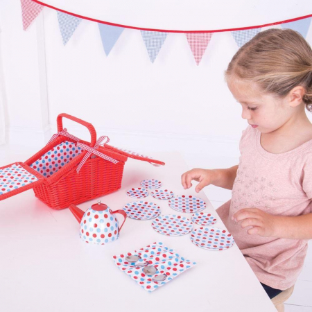 Setul meu de picnic cu buline, BIGJIGS Toys, 2-3 ani + [4]