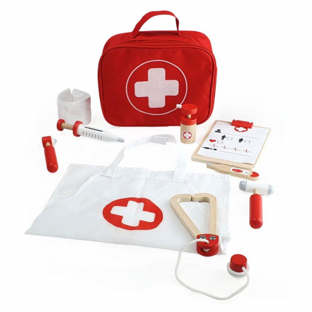 Jucarii copii 2-3 ani - Setul micutului doctor, BIGJIGS Toys, 2-3 ani +