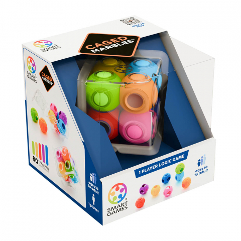 Jucarii copii 12+ ani - Smart Games - Caged Marbles, joc de logica cu 80 de provocari, 10+ ani, editie internationala