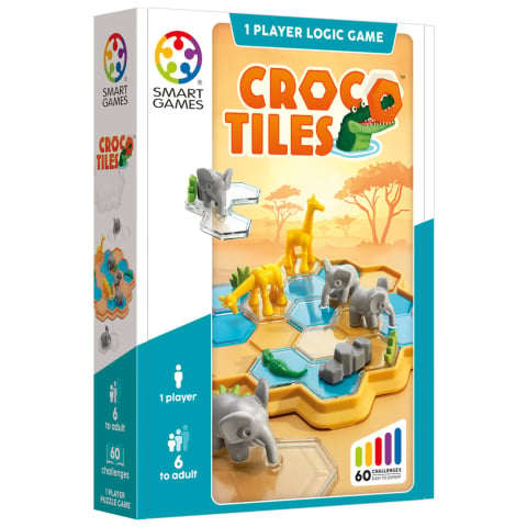 Jucarii si jocuri copii - Smart Games - Croco Tiles, joc de logica cu 60 de provocari, 6+ ani