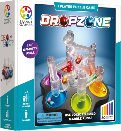 Jucarii baieti - Smart Games - Dropzone, joc de logica 80 de provocari, +8 ani