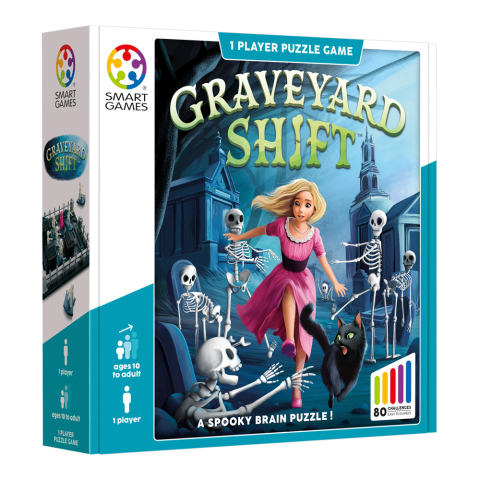 Jocuri de logica - Smart Games - Graveyard Shift, joc de logica cu 80 de provocari, 10+ ani