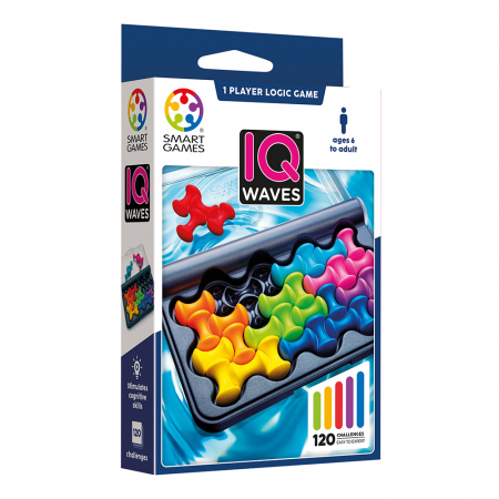 Jocuri de logica - Smart Games - IQ Waves, joc de logica cu 120 de provocari, 6+ ani