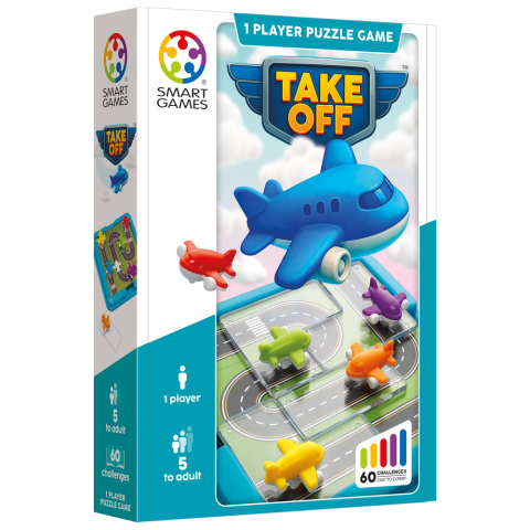 Jucarii copii 6-7 ani - Smart Games - Take Off, joc de logica cu 60 de provocari, 5+ ani, editie internationala