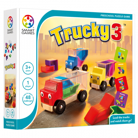 Jocuri de logica - Smart Games - Trucky 3, joc de logica cu 48 de provocari, 3+ ani