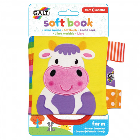 Carti senzoriale bebelusi - Soft Book: Carticica moale Farm, Galt, 0-1 ani +