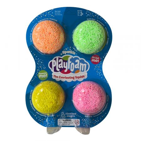 Vârsta - Spuma de modelat cu sclipici Playfoam™ - Set 4 culori, Educational Insights, 2-3 ani +