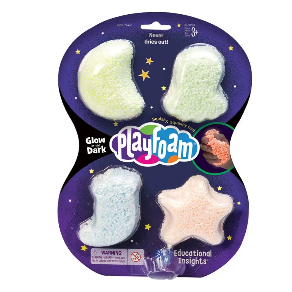 Vârsta - Spuma de modelat reflectorizanta Playfoam™ - Set 4 buc, Educational Insights, 2-3 ani +