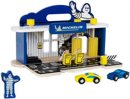 Statie reparatii masini cu spalatorie din lemn Michelin, Klein, 2-3 ani + [2]