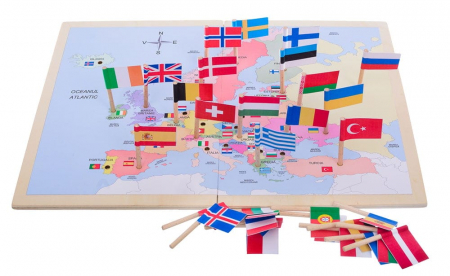 Jocuri geografie - Steagurile Europei, Joc educativ de geografie, +6 ani