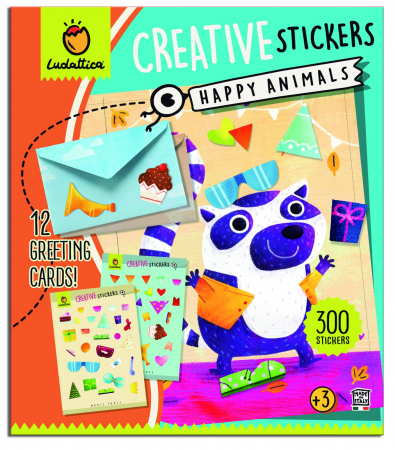 Vârsta - Stickere creative - Animale Fericite, Ludattica, 2-3 ani +