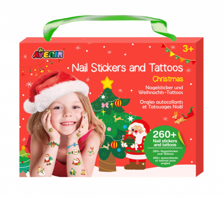 Cărți de Crăciun - Stickere pentru unghii si tatuaje - Craciun, + 3 ani