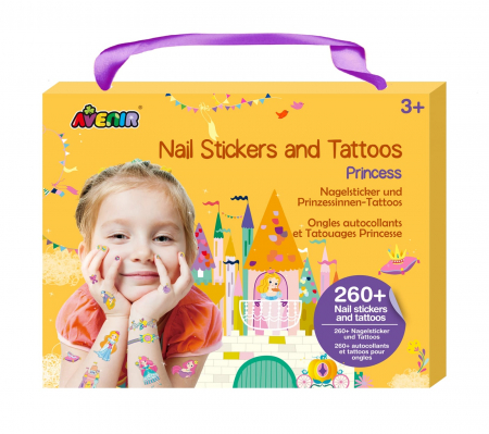 Jucarii si jocuri copii - Stickere pentru unghii si tatuaje - Printesa, + 3 ani