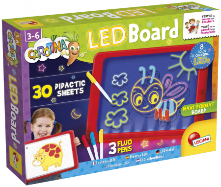 Jucarii copii 2-3 ani - Tablita pentru desen cu LED, LISCIANI, 2-3 ani +