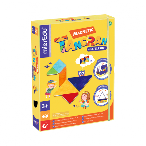 Jocuri cu magneti - Tangram magnetic - Battle kit, 2 jucatori