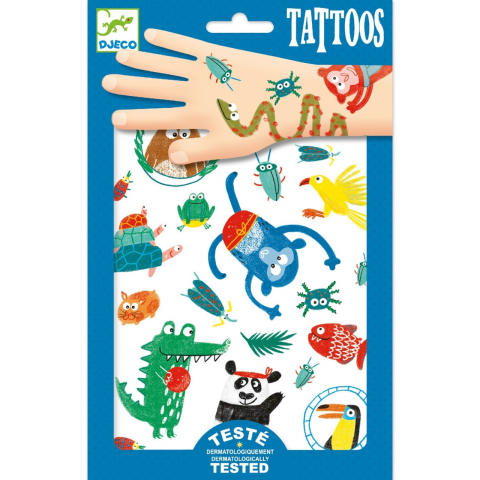 Jucarii copii 4-5 ani - Tatuaje Djeco Animale cu botic, 4-5 ani +