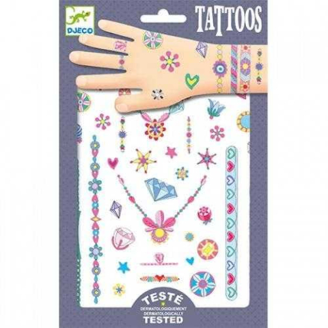 Vârsta - Tatuaje Djeco bijuterii neon, 2-3 ani +