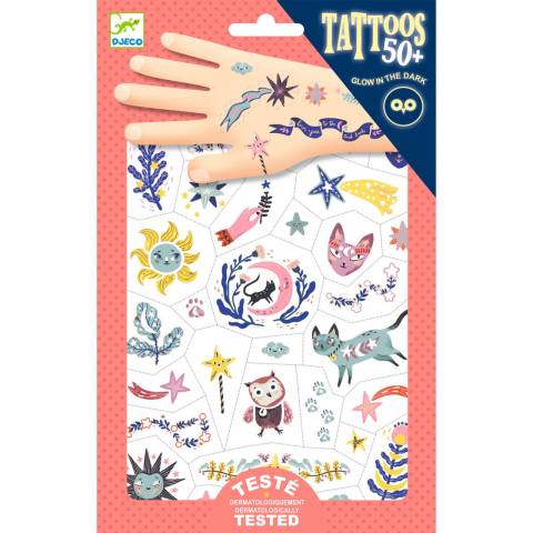 Vârsta - Tatuaje Djeco fluorescente, Vise frumoase, 2-3 ani +