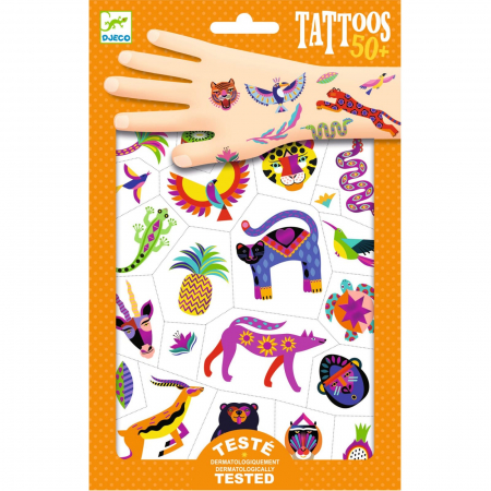 Jucarii copii 4-5 ani - Tatuaje Djeco Frumusete salbatica, 4-5 ani +