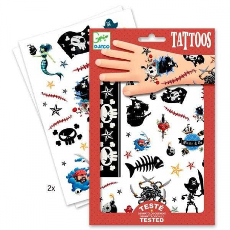 Jucarii copii 2-3 ani - Tatuaje Djeco Pirati, 2-3 ani +