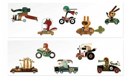 Jucarii si jocuri copii - Tatuaje Londji, Cursa auto, 2-3 ani +