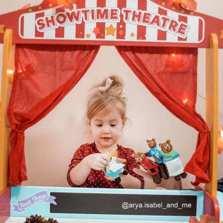 Teatru de papusi din lemn, BIGJIGS Toys, 2-3 ani + [5]