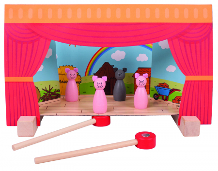 Jocuri cu magneti - Teatru magnetic- Primul spectacol, BIGJIGS Toys, 2-3 ani +